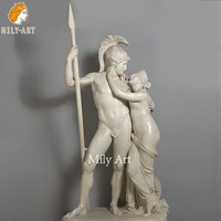 Estatua de Afrodita y Ares de Tamaño Real en Mármol Natural, Escultura Clásica Griega Tallada a Mano, Marca MILY, en Venta