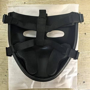 Masque intégral en cuir PU noir DF074 704, accessoire tactique durable pour les arts martiaux - Product Image 3