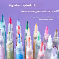 Marqueurs acryliques colorés superposables, lot de 28, conception anti-décoloration, pour la création artistique des étudiants, vente en gros