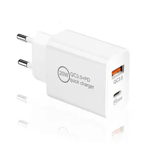 High Performance Qc 3.0 Au Plug Charger Cargadores C-Type 20w Gan Travel Power Adapter Mobile Quick Pd 20w Charger For Iphone