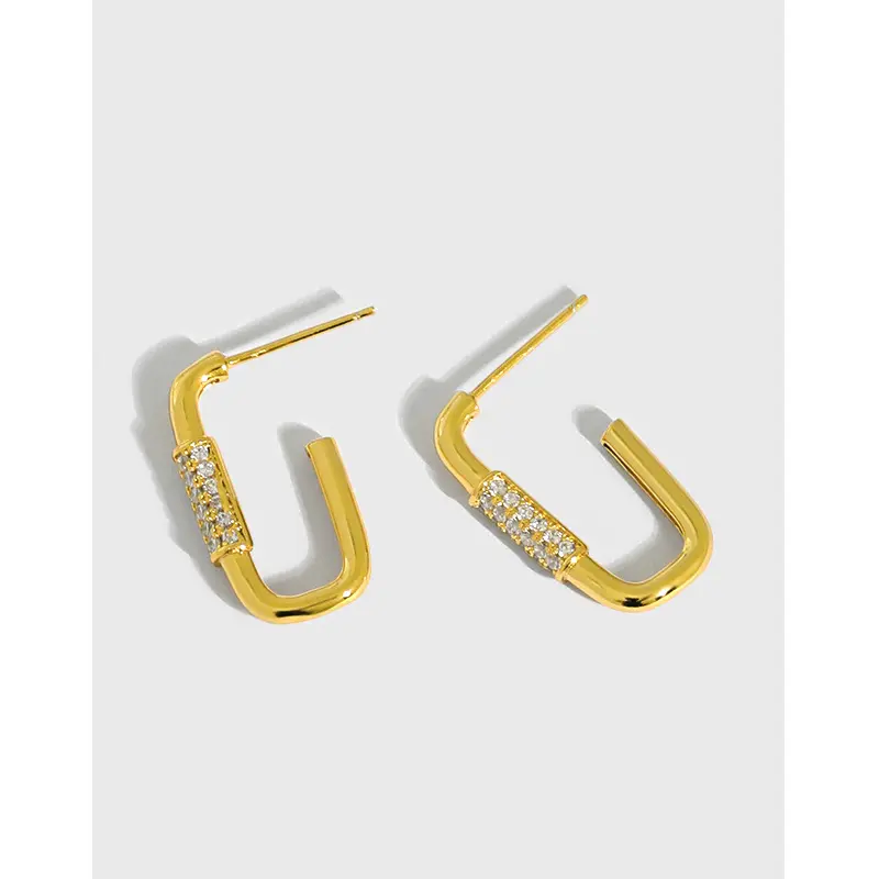 Low moq Earring Jewelry Crystals Diamond Gold Plated GG Stud Earrings Jewellery Drop Ship