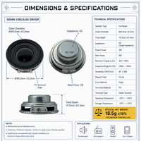Haut-parleur large bande 40 mm 16 cœurs 4 ohms 3W avec coque en fer et bord en PU, mini-unité pour enceinte Bluetooth