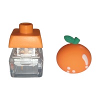 Novelty Fruit Keycap Keyboard Decompression Fidget Plastic Keychain Peach Press Button Taptap Clicker Keyring Schoolbag Charm