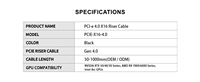 Kabel Riser GPU Vertikal PCIe 4.0 10/20/30cm 180 Derajat untuk ITX SFF Mini PC Manajemen Kabel Rapi Setup RGB