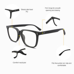 Monturas de Gafas Cuadradas Unisex con Lentes Planas Anti-UV, Montura Completa, Lentes AC, Estilo Cuadrilateral Wenzhou 5021 - Product Image 5