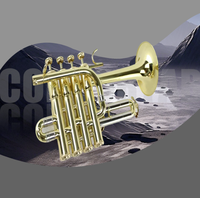 Gold Lacquer Bb Trumpet - Professional Grade | Concert & Marching Band Brass Instrument | High-Quality Sound & Craftsmanship