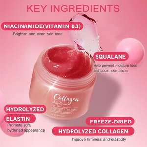 Crème hydratante pour le <span class=keywords><strong>visage</strong></span> vegan, comédogène, tous types de peau, infusée au collagène, pour un soin naturel du <span class=keywords><strong>visage</strong></span> - Product Image 4