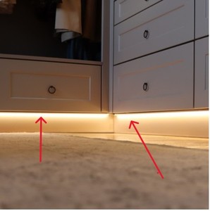 Ẩn ánh sáng giấu Led <span class=keywords><strong>Bar</strong></span> nhôm hồ sơ LED ánh sáng tường ốp chân tường ván chân tường - Product Image 6