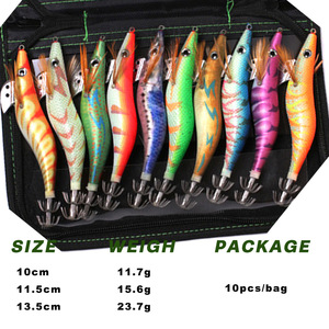 2.5 transfrontaliera #3.0 #3.5 # <span class=keywords><strong>esca</strong></span> luminosa ABS per gamberetti e calamari da 10 pezzi in legno con <span class=keywords><strong>esca</strong></span> <span class=keywords><strong>finta</strong></span> - Product Image 2