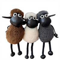 Adorable sac à clés de voiture en fourrure de mouton, sac à dos, pendentif, sac suspendu, adorable peluche