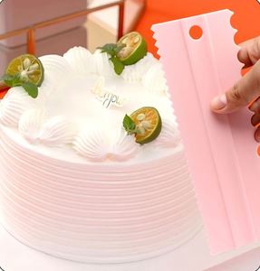PP Plastic Cake Scraper Set Dough <b>Cutter</b> Cream Decorating Comb Baking Tool Kitchen Pastry <b>Edge</b> Smoother Icing Scraper Set - Product Image 2