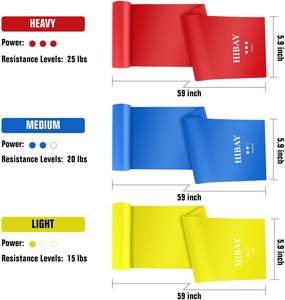 Ensemble de bandes d'exercice de résistance HAIBEI - Bandes d'entraînement de physiothérapie pour la <span class=keywords><strong>musculation</strong></span>, le Pilates, le yoga, le <span class=keywords><strong>haut</strong></span> <span class=keywords><strong>du</strong></span> <span class=keywords><strong>corps</strong></span>, les épaules - Product Image 2