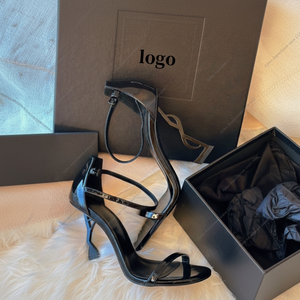 Chaussures à talons hauts Mary Jane de luxe pour femmes, mode estivale, chaussures à talons hauts en cuir véritable, sandales à talons hauts, adaptées aux mariages - Product Image 1