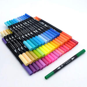Juego de Rotuladores de Doble Punta Lavables para Colorear y Pintar con Acuarelas, Delineadores Artísticos, Marcadores de Plástico PP con Logotipo Personalizado para Niños, Regalo - Product Image 5