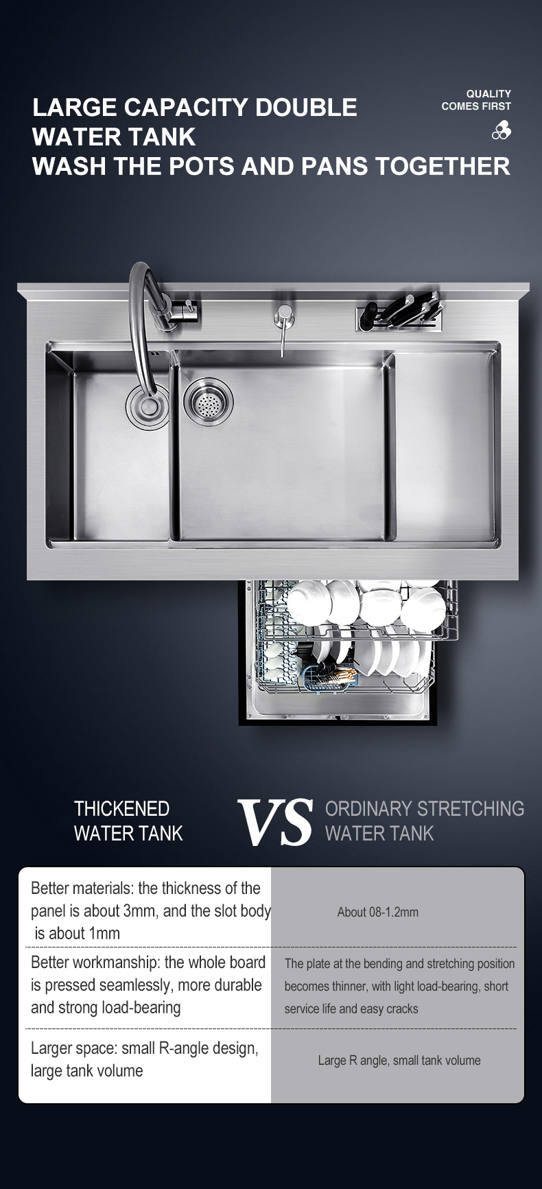 Sink Dishwasher Integrated Embedded Built-in Cabinet Type Multifunctional Drawer Type Automatic Household Intelligent Dishwasher