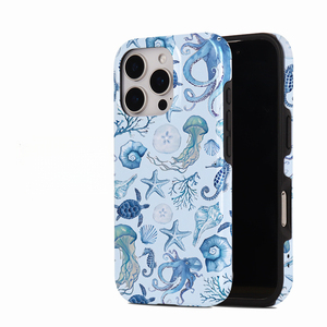 Vendita calda perla Ocean custodia del telefono per <span class=keywords><strong>iPhone</strong></span> 17 16 Plus 15 Pro Max IMD sfondo bianco <span class=keywords><strong>Cover</strong></span> posteriore per cellulare eleganti ragazze carine - Product Image 1