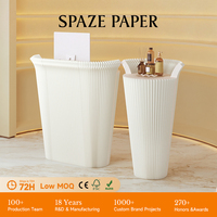 Présentoir pliable Spazepaper Blossoming en papier kraft avec vitrine de rangement pour exposition, salon professionnel, centre commercial