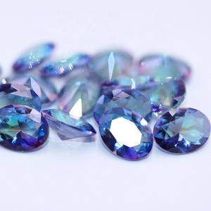Sintetico blu zaffiro gemme ovale <span class=keywords><strong>mystic</strong></span> arcobaleno di pietra - Product Image 5