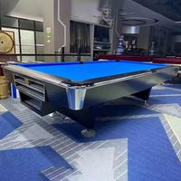 Table de billard d'intérieur en bois massif de 9 pieds avec fonction de divertissement sportif pour les clubs de bar américains Piscine à neuf balles