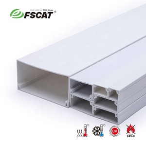 รางเคเบิลพีวีซีแบบแข็ง FSCAT, ผู้ผลิตรางเดินสายไฟตกแต่งแบบ OEM/ODM, รางเดินสายไฟแบบติดผนังแข็งขนาดสั่งทำ (UL94 V-0) - Product Image 1