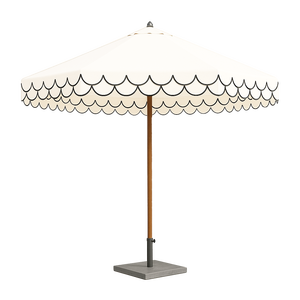 Sombrilla de Jardín Grande y Duradera de Lujo Blanca con Borde Festoneado <span class=keywords><strong>para</strong></span> Mesa, Playa, Hotel, Pagoda, Precio de Fábrica - Product Image 4
