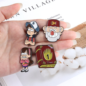 Insignias de dibujos animados populares para niños, <span class=keywords><strong>libro</strong></span> mágico personalizado, ruleta, pines de Anime esmaltados - Product Image 3
