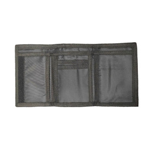 Portefeuille court en tissu Oxford imprimé de logo personnalisé pour hommes, <span class=keywords><strong>porte</strong></span>-<span class=keywords><strong>monnaie</strong></span> à fermeture velcro en polyester de couleur unie - Product Image 4
