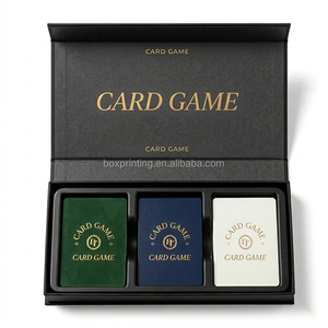 Cartas de Póker Personalizadas con Logotipo Impreso en Papel con Estampado Dorado, Cartas de Juego para Adultos, Cartas de <span class=keywords><strong>Casino</strong></span> con Caja Magnética - Product Image 1