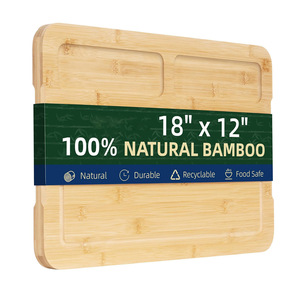 Tabla de cortar de bambú Four Directions de 18x12 pulgadas, bloque de corte antimicrobiano natural para uso en la cocina - Product Image 4