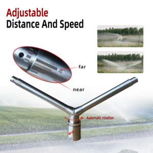 Pistolet d'irrigation agricole en acier inoxydable, type corne de mouton, 360° °    <span class=keywords><strong>Arrosage</strong></span> <span class=keywords><strong>automatique</strong></span> rotatif pour l'irrigation, résistance à la sécheresse - Product Image 3