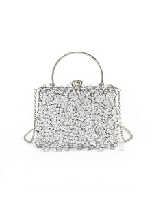 Bell High Quality Gemstone Pendant Evening <b>Bag</b> Beaded Embroidery <b>Sequins</b> Chain Strap Casual Fashion Party Wedding Clutch 5A - Product Image 5