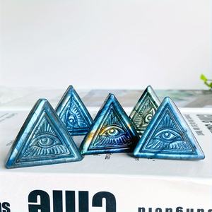 Pierre de Labradorite Polie Naturelle de Haute Qualité en Gros, Pyramide Contre le Mauvais Œil pour la Décoration Intérieure et le Feng Shui - Product Image 3