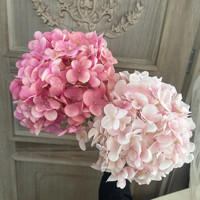 Fleur artificielle en soie d'hortensia rose de 20 cm de diamètre, vente en gros de fleurs artificielles Dalian Chermy pour mariage