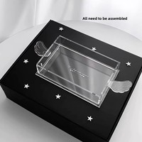 Boîte de rangement transparente en acrylique Simple Angel, organisateur de bureau pour tampons et badges, personnalisable en usine, nouveaux produits très demandés