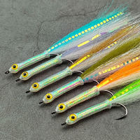 Leurre de pêche à la mouche Streamer 3D à gros yeux pour attirer les truites, longues tiges, mouches artificielles, plusieurs couleurs pour rivière et ruisseau