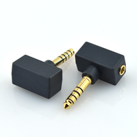 Adaptateur audio 4,4 mm 5 pôles mâle vers 3,5 mm stéréo femelle, boîtier en aluminium, laiton plaqué or, convertisseur de prise HIFI équilibré