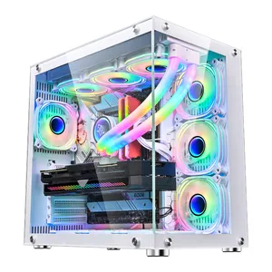 SNOWMAN 2023 Hot Selling Gaming PC Case OEM Alta qualidade ATX Computer Cabinet Tempering vidro desktop chassi