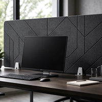 Écran de bureau insonorisant en PET, cloison acoustique pour postes de travail en open space