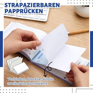 Bloc-notes pour les petites entreprises DIN A6 perforé 2 x 50 feuilles auto-copiantes numérotées consécutivement 7 chiffres uniques - Product Image 5