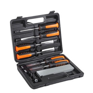 Kit de 8 outils de sculpture en <span class=keywords><strong>bois</strong></span> et en acier portables avec <span class=keywords><strong>guide</strong></span> d'affûtage et accessoires de pierre à aiguiser, prêt pour OEM ODM - Product Image 1