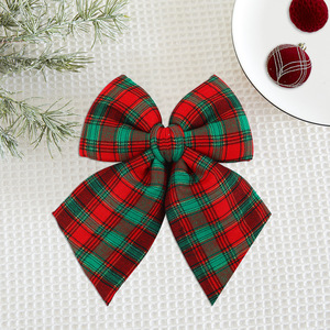 Lazos Navideños a Cuadros, Adornos para Decoración de Interiores, Decoración Navideña, Adornos para Árbol de Navidad - Product Image 3