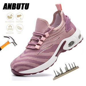 Scarpe di sicurezza per il tempo libero da donna di moda facili da indossare scarpe da lavoro Anti-caduta all'ingrosso con rete sportiva - Product Image 5