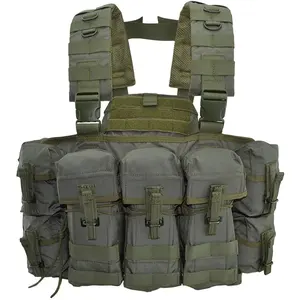 Army Green Nylon material Russian Tactical Chest Rig with magazine pouch