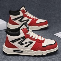 Chaussures montantes pour hommes, tendance, polyvalentes, décontractées, automne/hiver 2025, chaussures de sport tendance pour étudiants, ajouter de la hauteur, maille