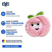 Parches de Frutas de Dibujos Animados Personalizados de Fábrica, Adorables y Esponjosos, Parche de Frutas Kawaii de Limón y Naranja de Chenilla
