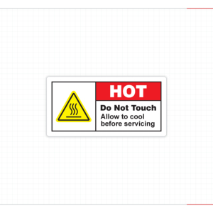 Hot Do Not Touch Safety Warning <b>Decals</b> Heat Hazard Symbol Bold Red Text Matte Finish Waterproof Scratchproof Adhesive <b>Sticker</b> - Product Image 4