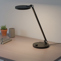 Lampe de bureau LED électrique simple en ABS pour bureau, bras réglable, rotation, gradation progressive, température de couleur 3000K-6500K, CRI élevé