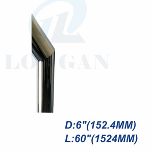 Custom 60C <span class=keywords><strong>D</strong></span>/152.4MM <span class=keywords><strong>L</strong></span>/1524MM in <span class=keywords><strong>acciaio</strong></span> inox cromato curvo Stack tubo di scarico per camion per camion - Product Image 2