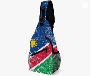 Drapeau du Brésil Sac à bandoulière personnalisé de haute qualité Sacs à dos à bandoulière Crack Chest Bags - Product Image 4