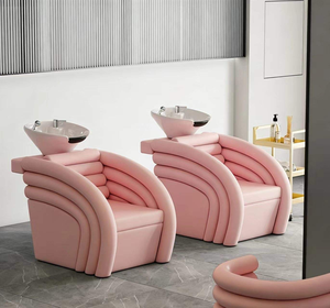 Manufacturers Direct Sales of Hair Salon Special Light Luxury Shampoo <b>Bed</b> Ceramic Basin Lying Flush Chair - Product Image 2